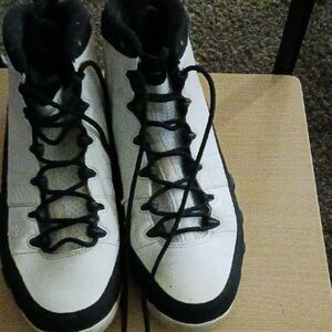 Jordan High-Top Sneakers White and Black Classic Design
